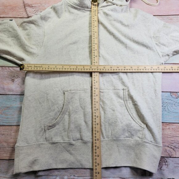 Microsoft Beige Zip-Up Hoodie With Logo Sleeve Print, Men's Medium - Picture 8 of 11